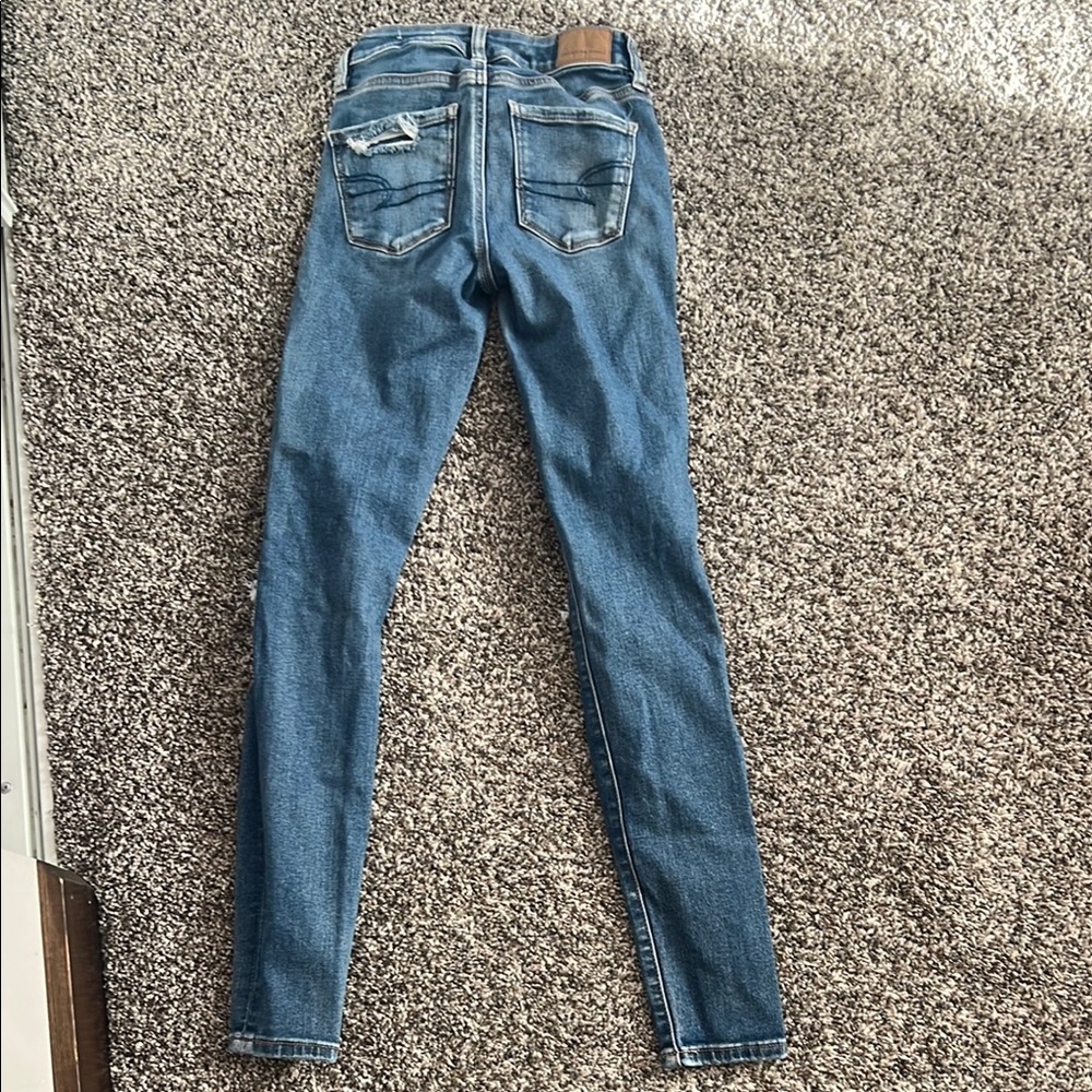 American Eagle Womens ripped jeans size 000 - Picture 2 of 6